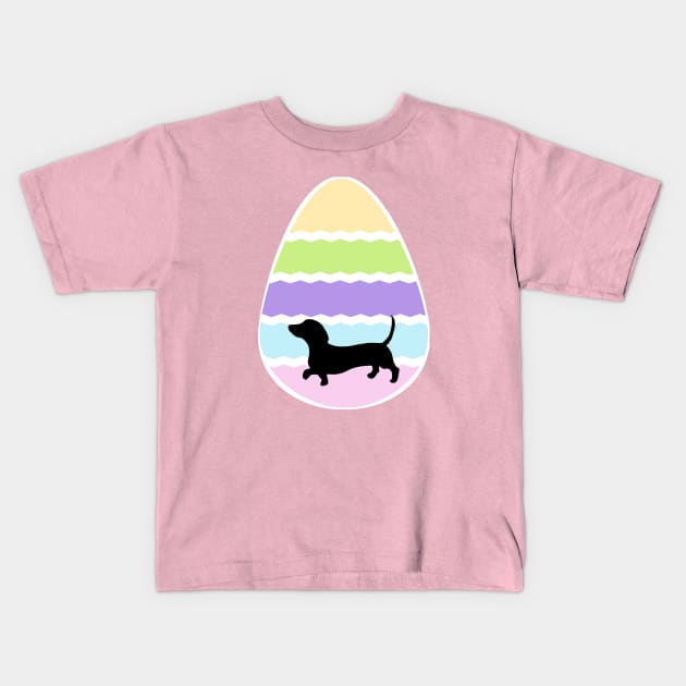 Easter Egg Dachshund Kids T-Shirt by KarmicKal